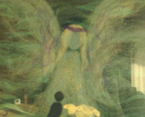 Gemälde mit Engel und Kind